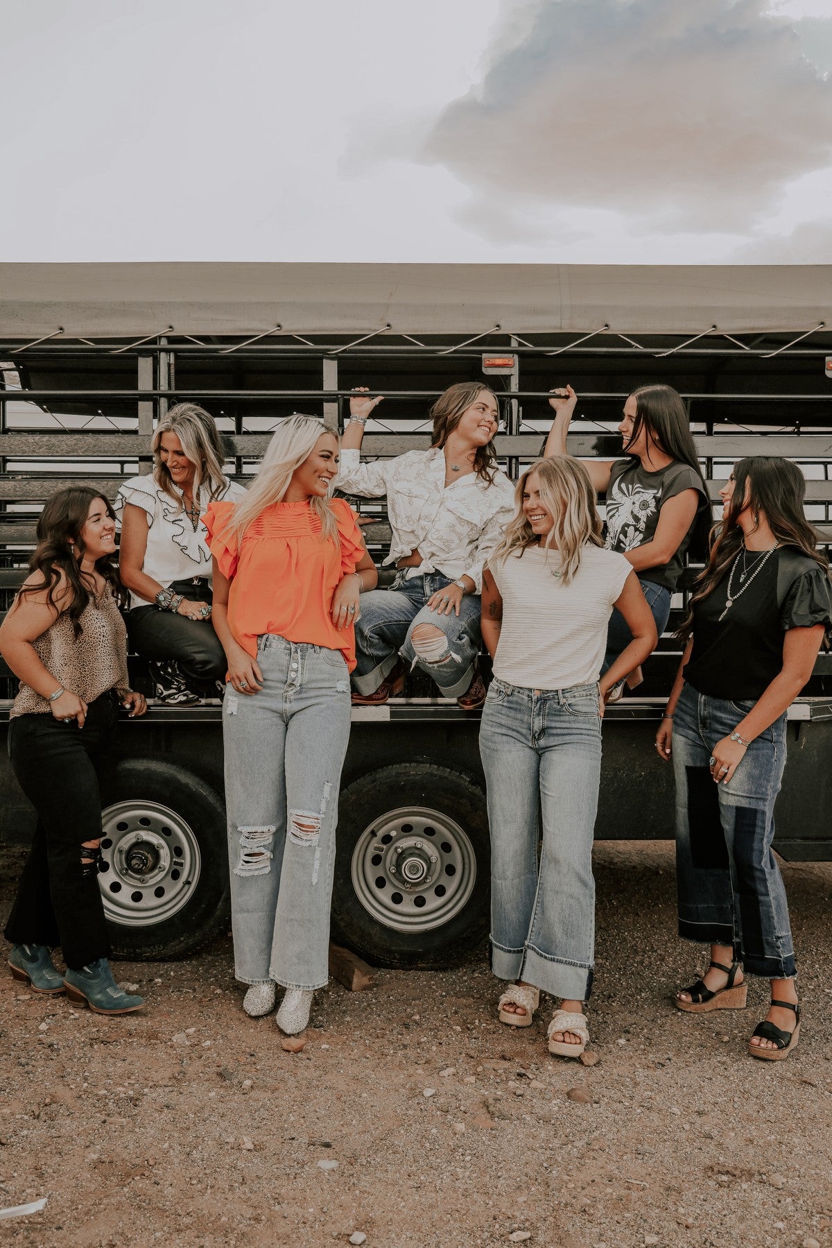 The Cali Ripped High Rise Wide Leg Jean