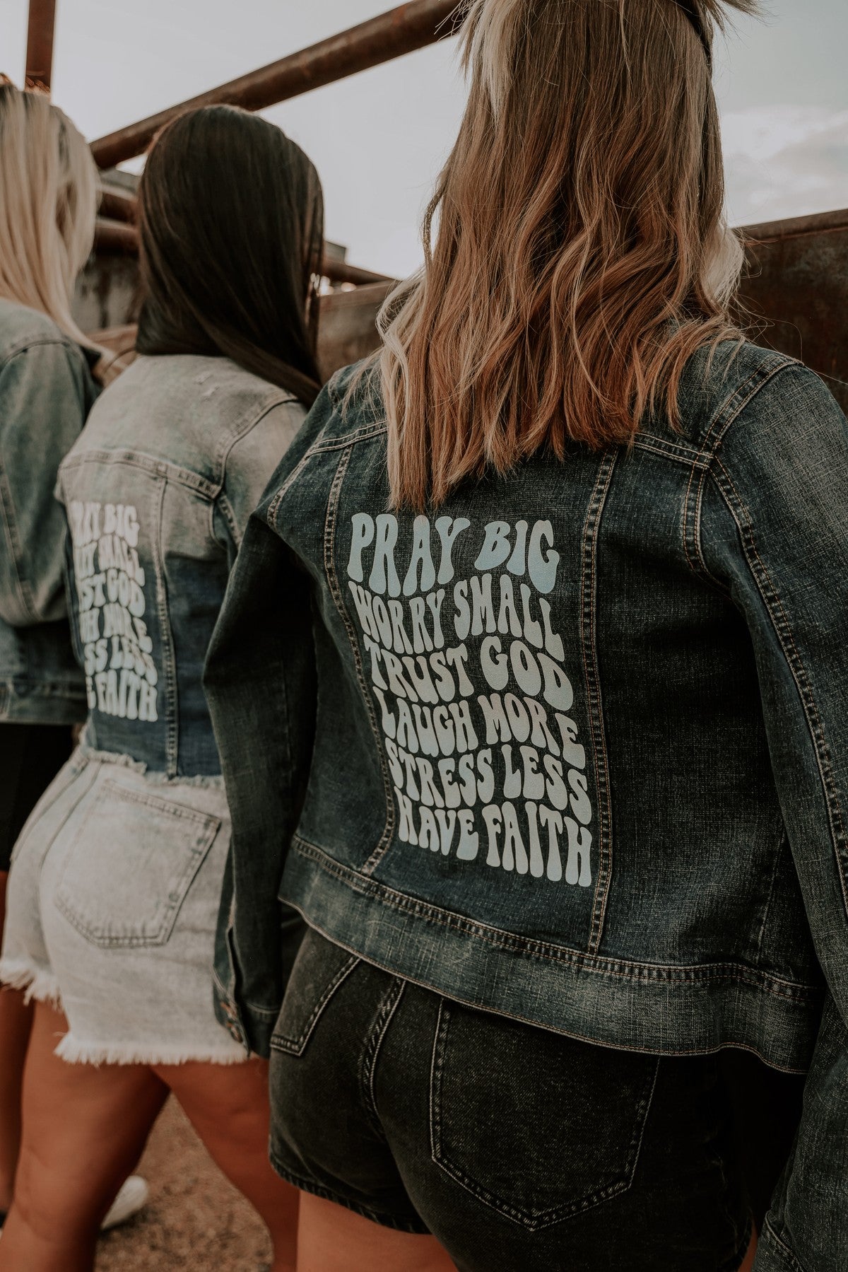 Dark Denim Its All About Prayer Jacket
