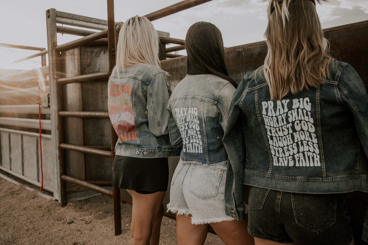 Dark Denim Its All About Prayer Jacket