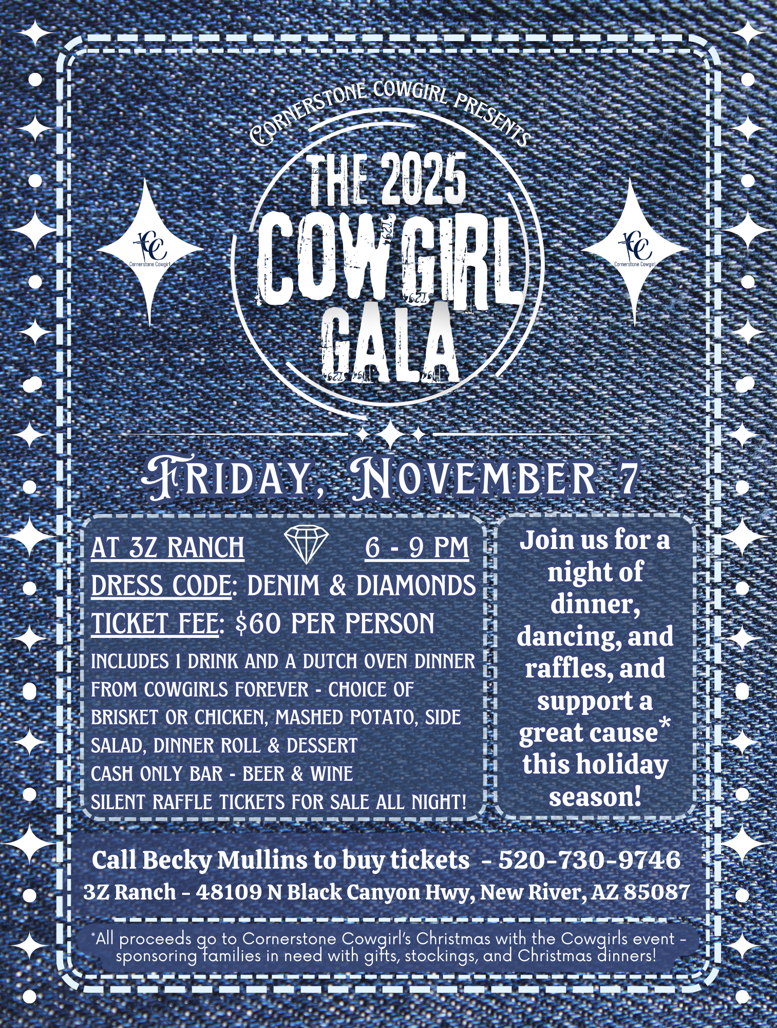 Gala Tickets Denim and Diamonds – Cornerstone Cowgirl LLC