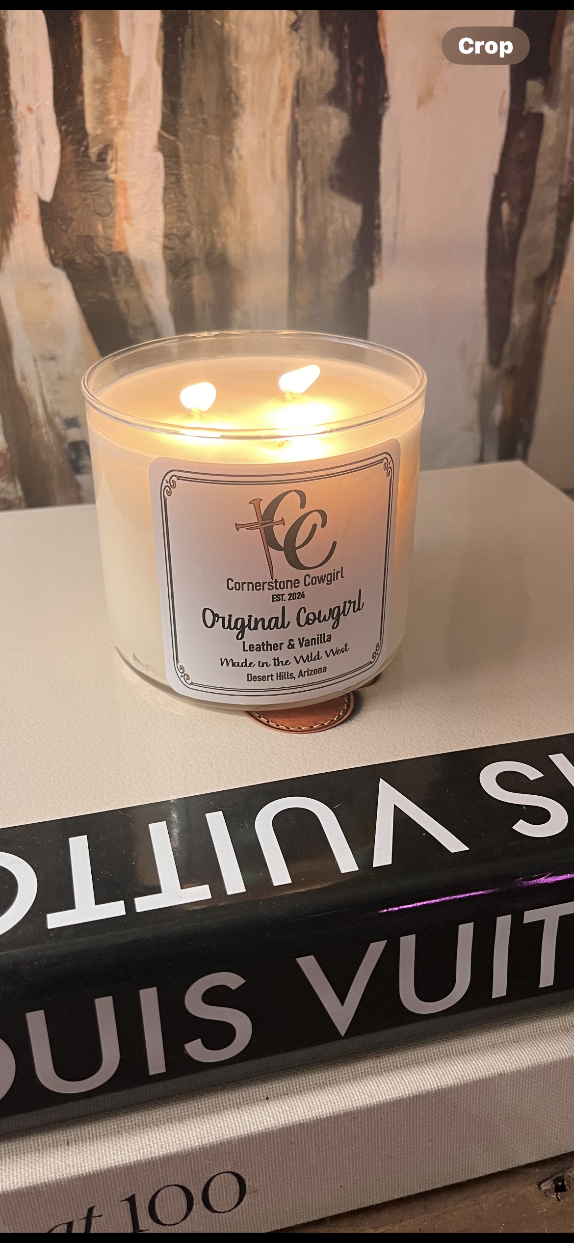 18oz Original Cowgirl Candle Leather & Vanilla Scented