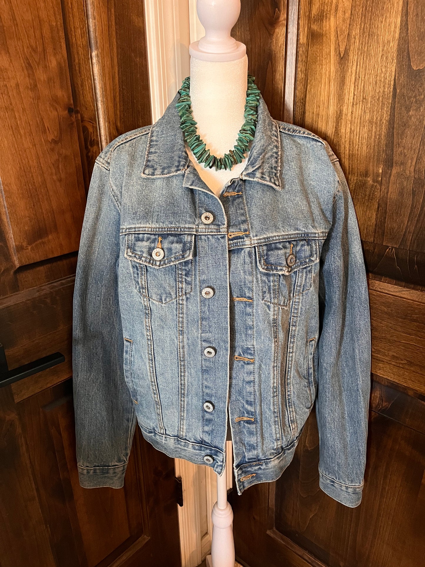Colorful Its All About Prayers Denim Jacket