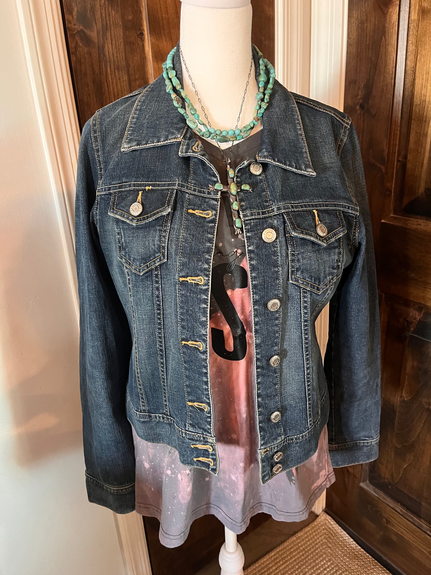 Dark Denim Its All About Prayer Jacket