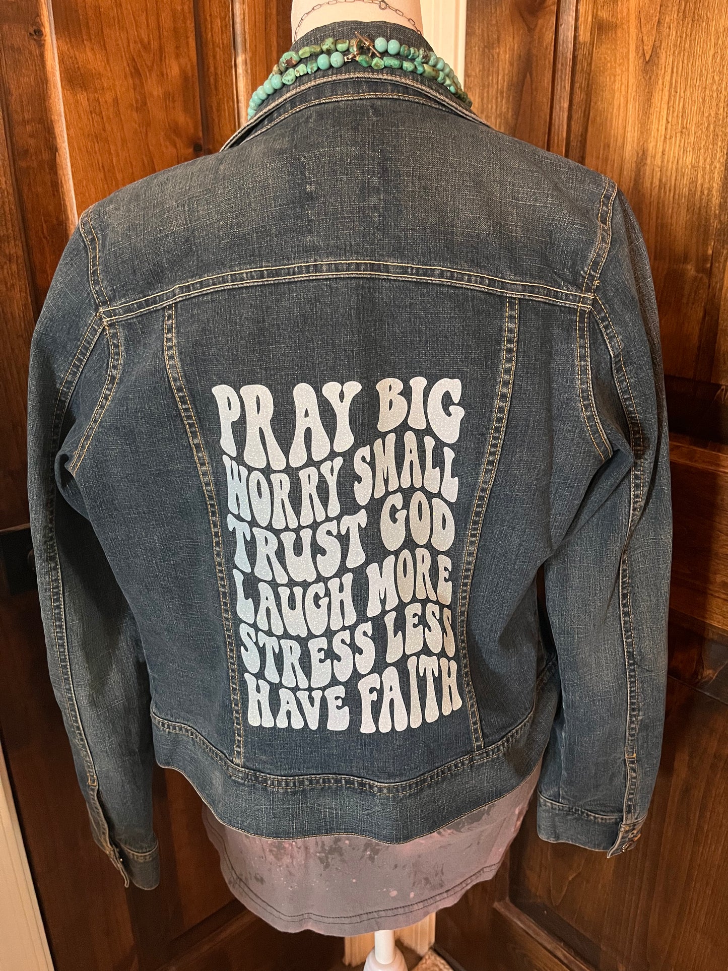 Dark Denim Its All About Prayer Jacket