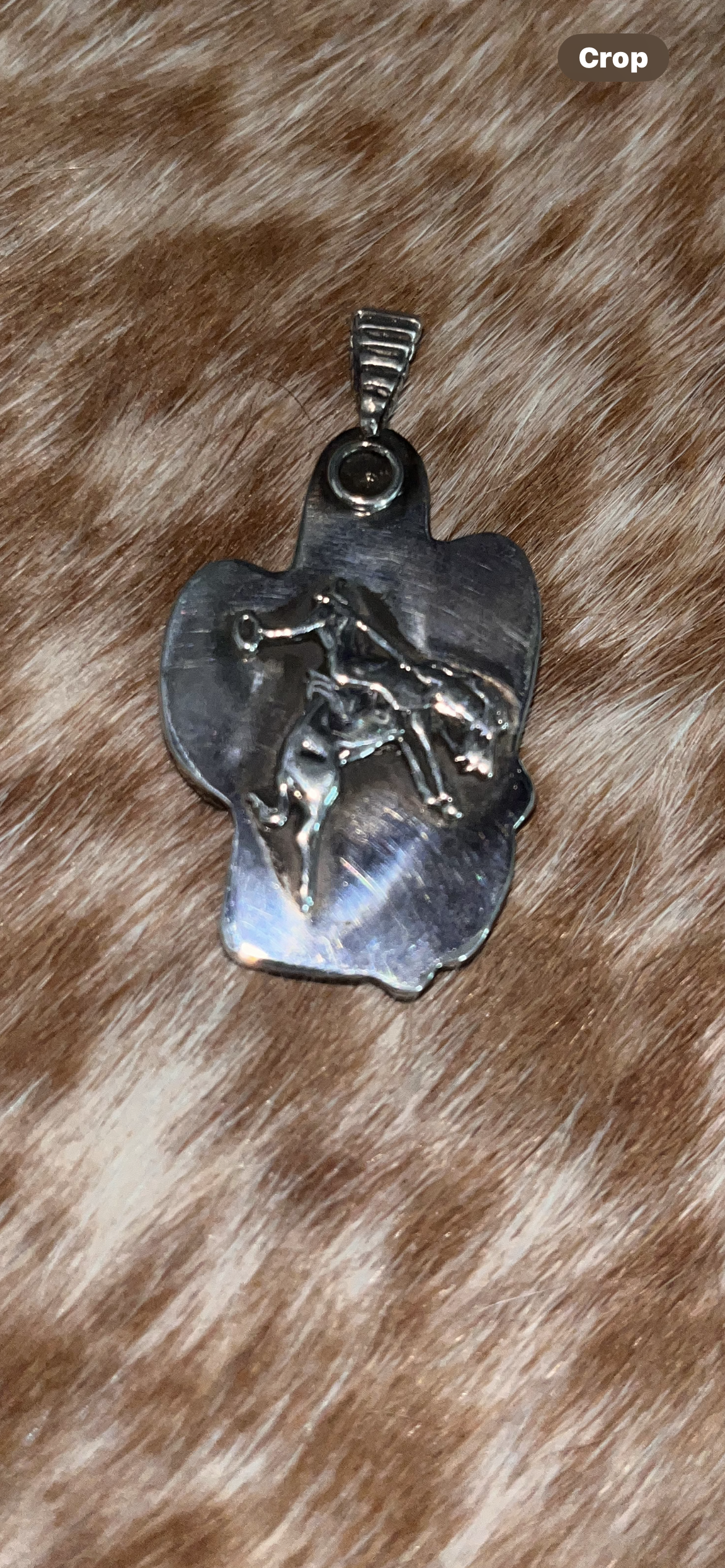 Authentic CIMMARON JACK Red Spiney Oyester & Turquoise Double Sided Cactus & Bucking Horse Pendant
