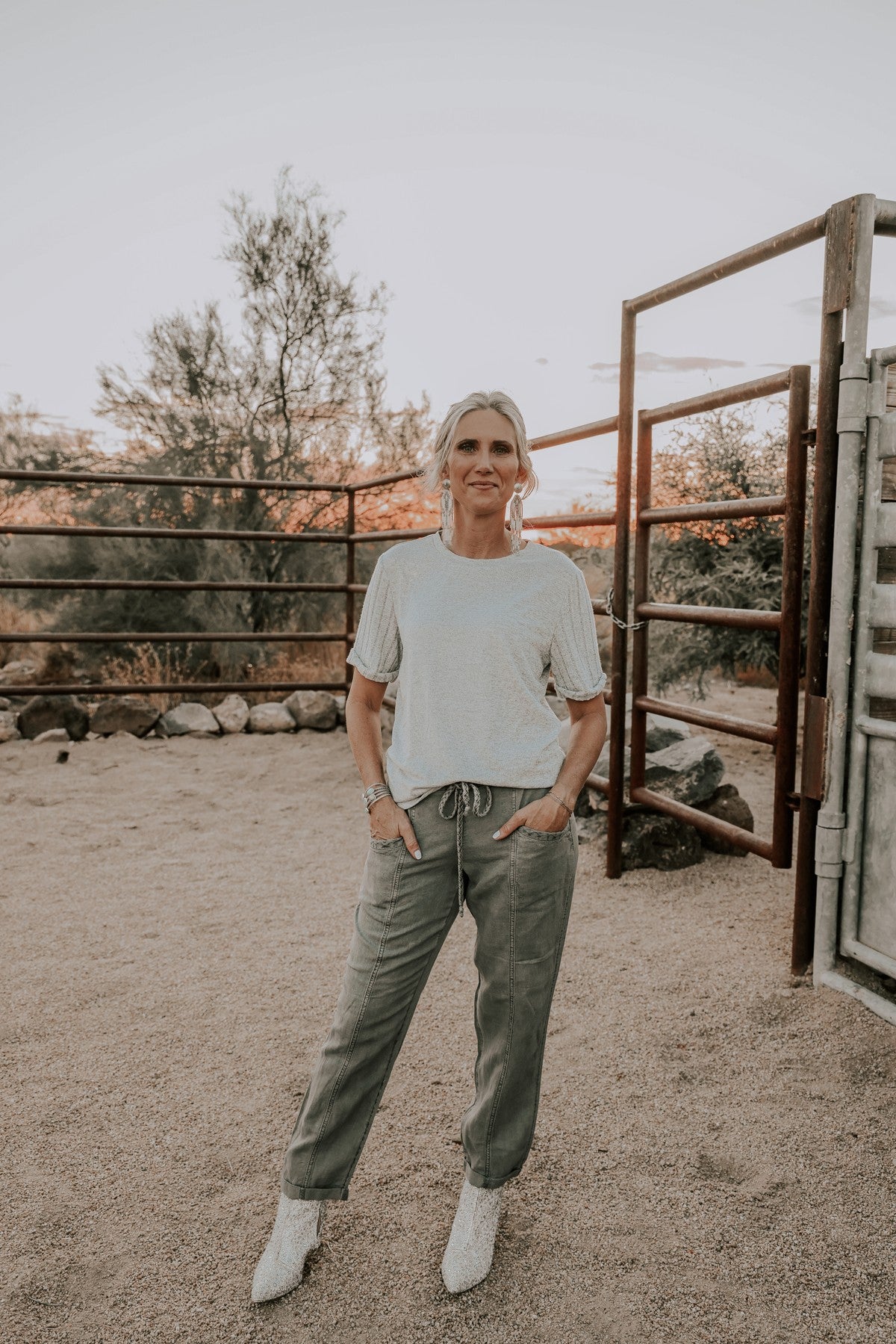 Heather Grey Ribbed Top