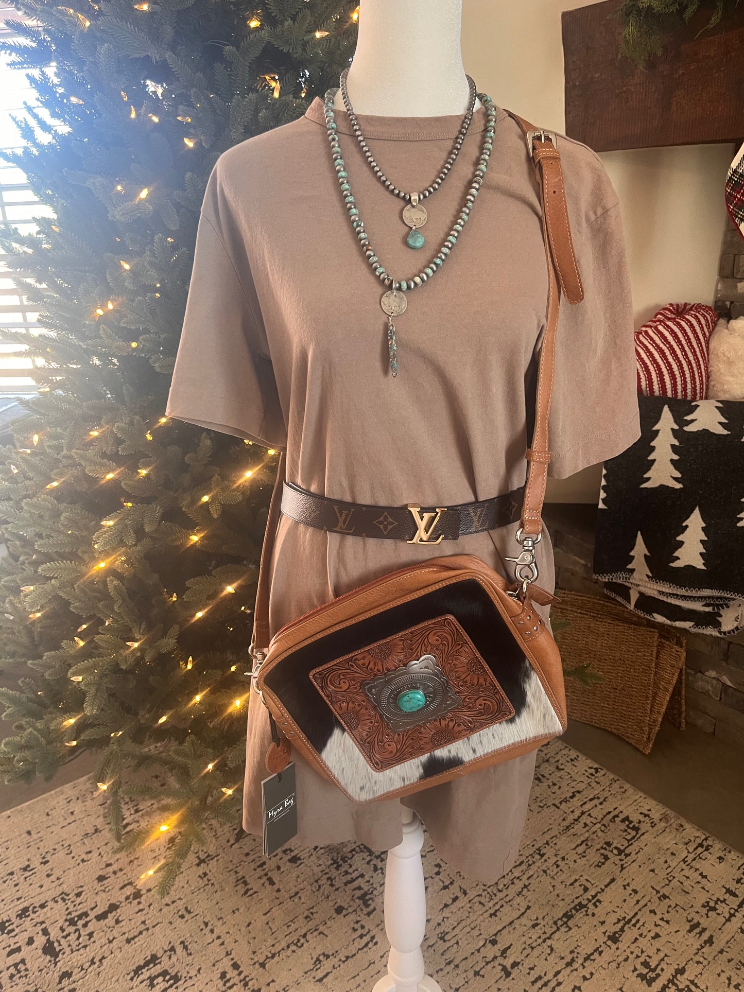 Mirage Trail Hand Tooled Leather Bag