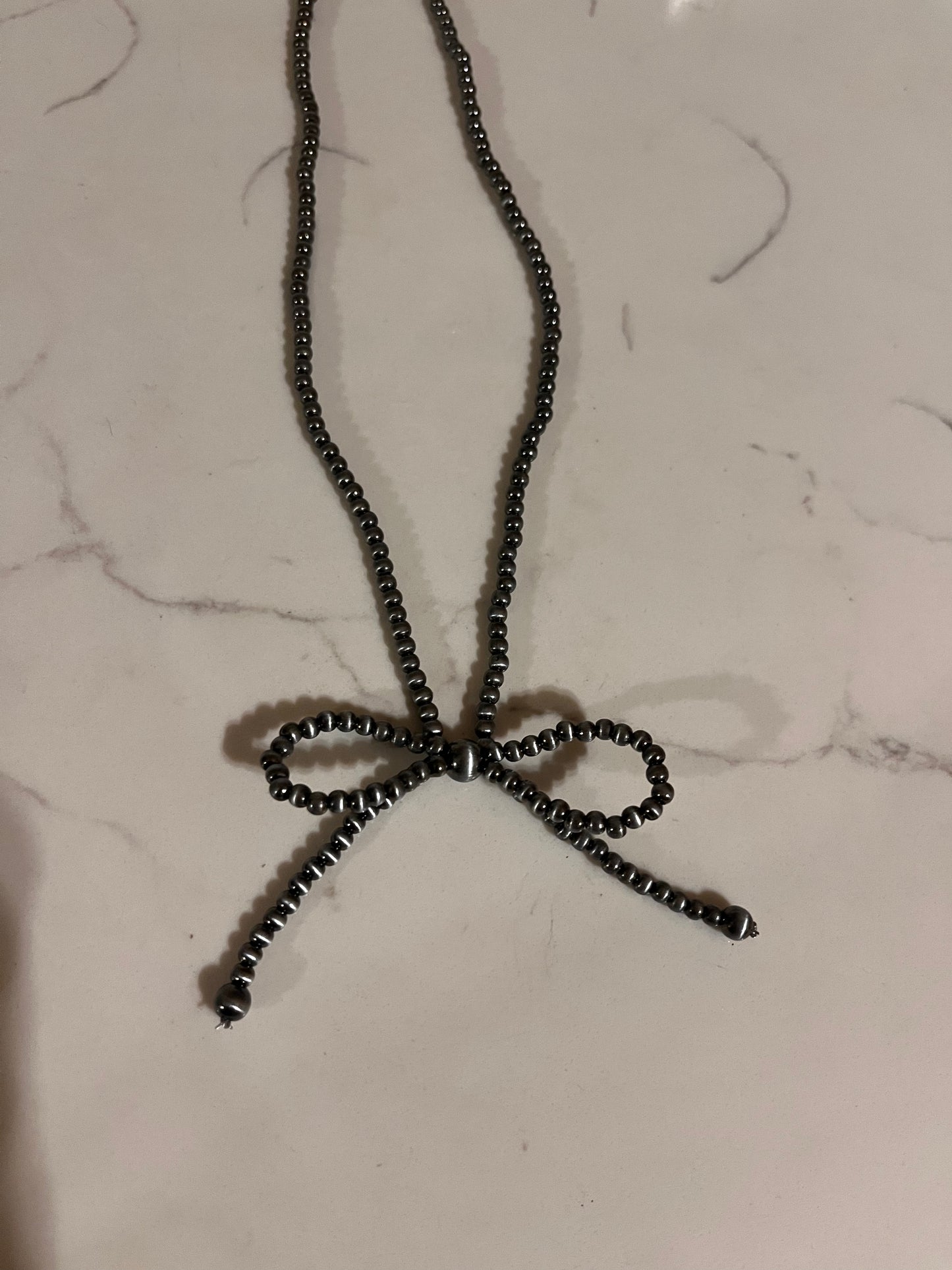 Western Navajo Bead Bow Necklace