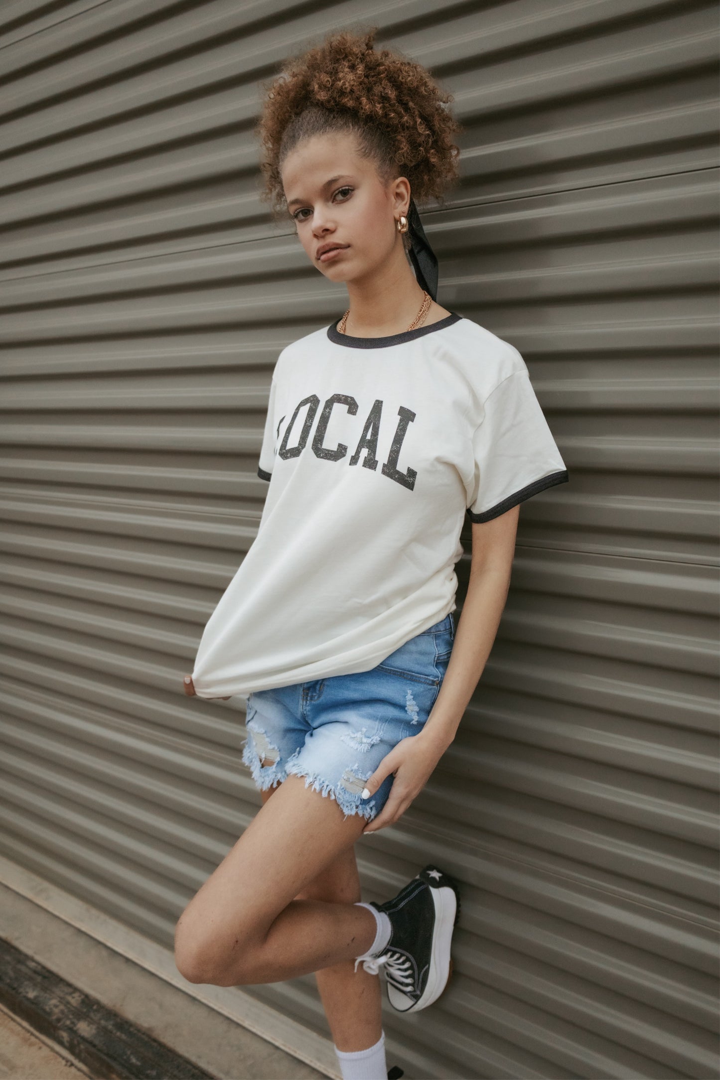 The Gracie Denim Distressed Shorts