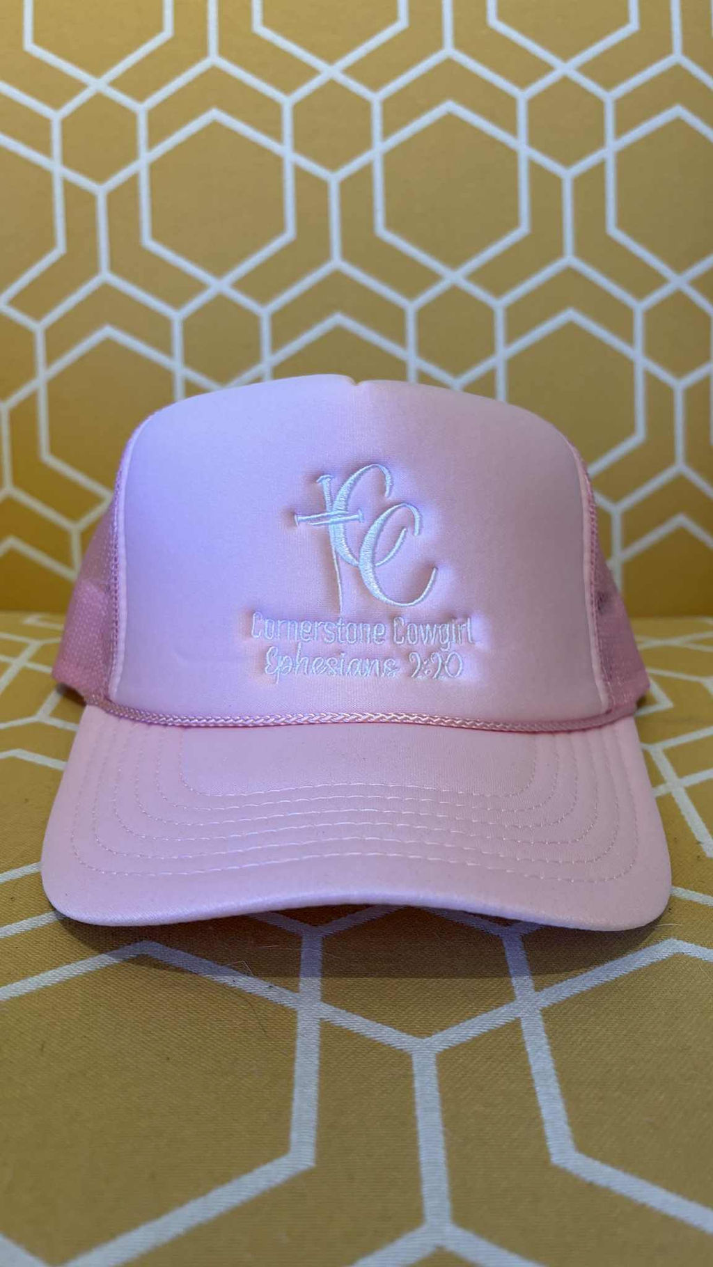 CC Hat Pink and White