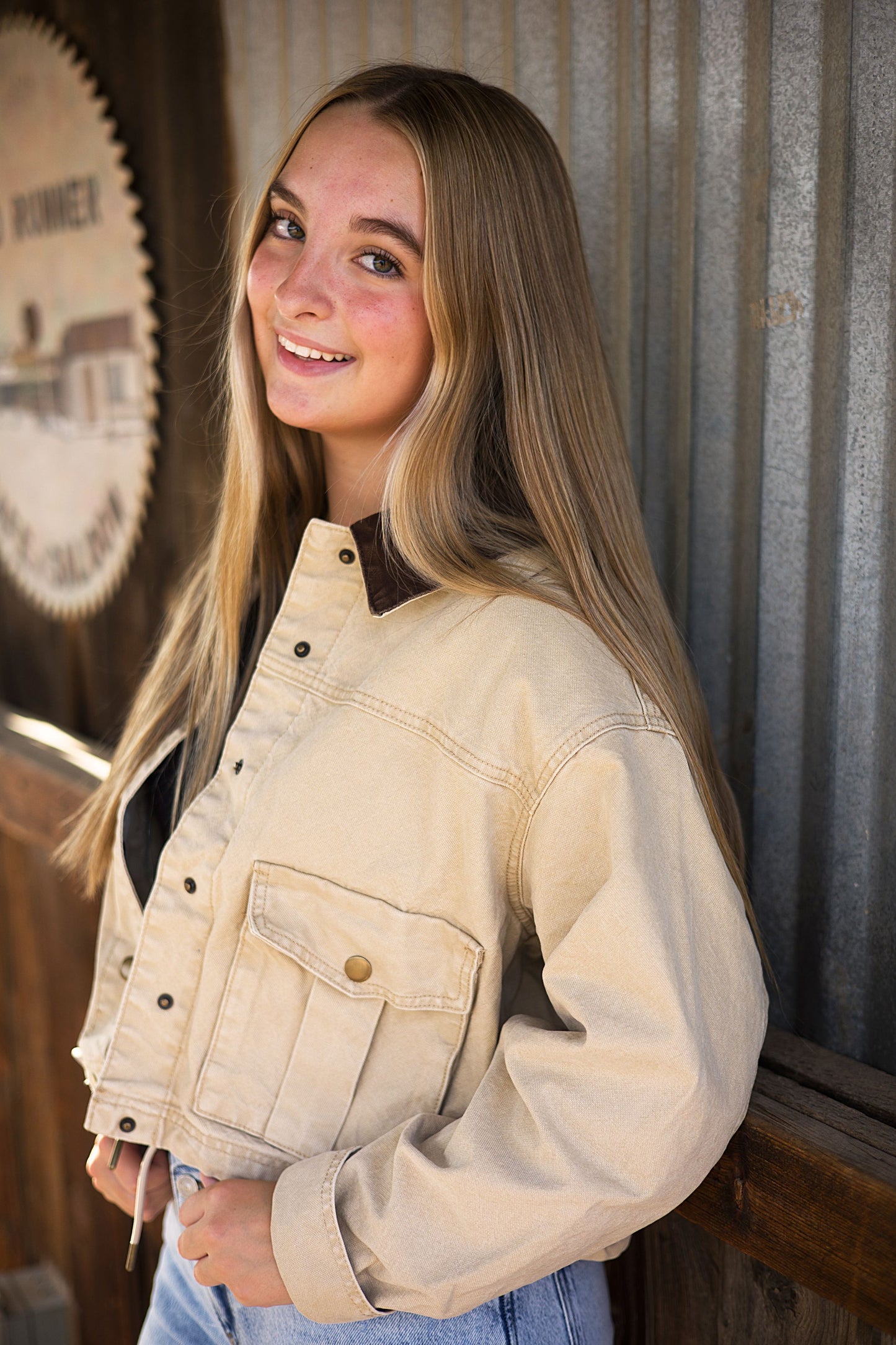 Tan and Brown Utility Jacket