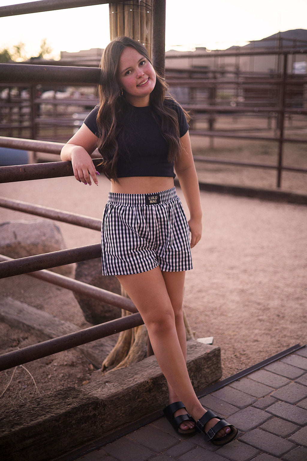 Checkered Boxer Type Shorts