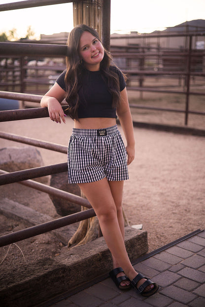 Checkered Boxer Type Shorts