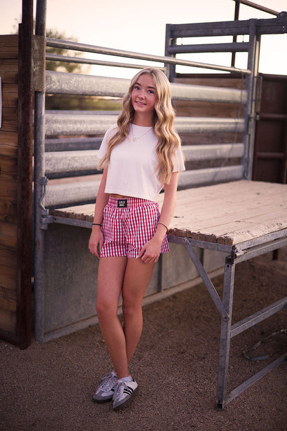 Checkered Boxer Type Shorts