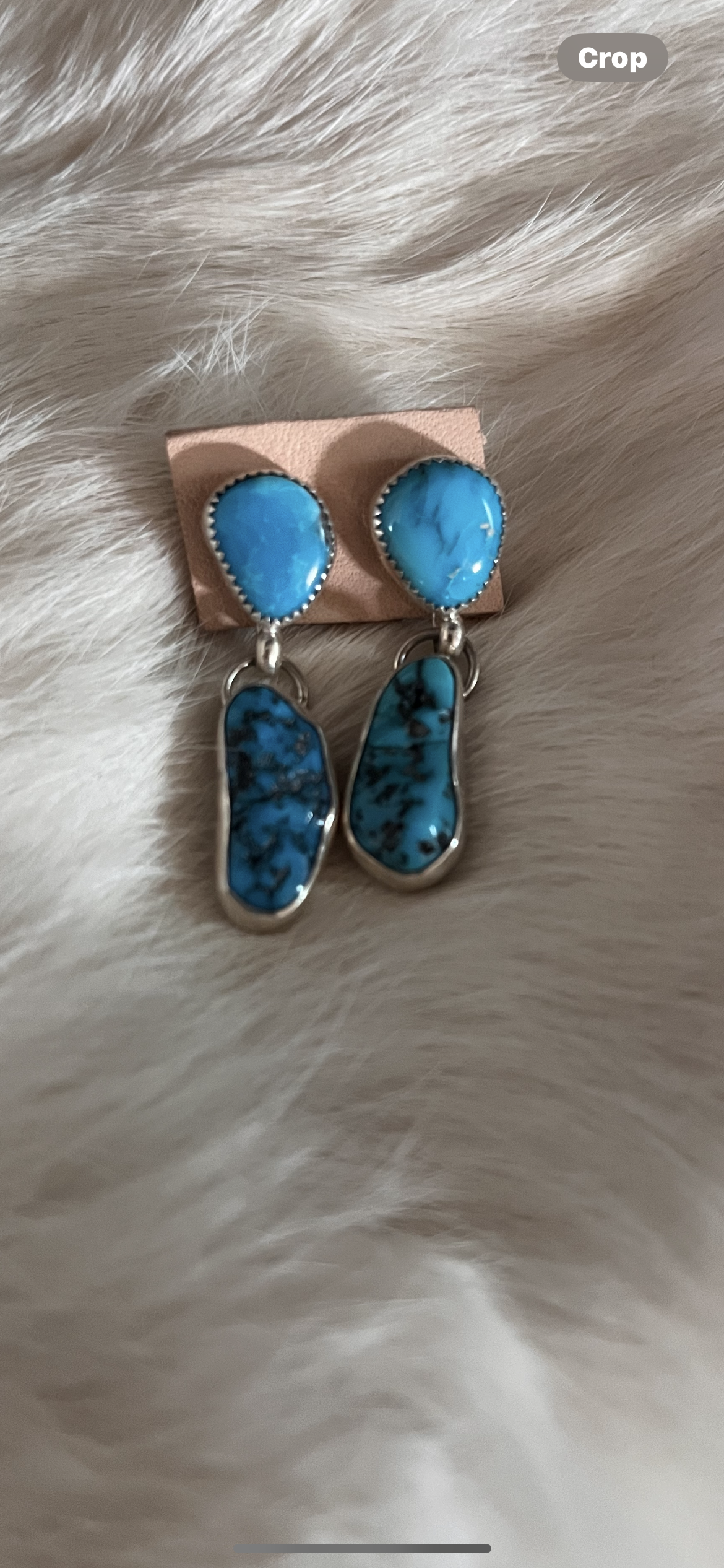 Authentic Silver & Sleeping Beauty Turquoise Dangle Earrings