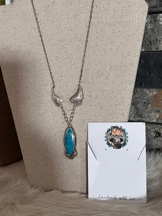 Authentic Sterling Silver & Turquoise Peyton Necklace