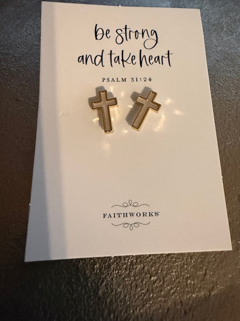 Mother Of Pearl and Gold Earrings