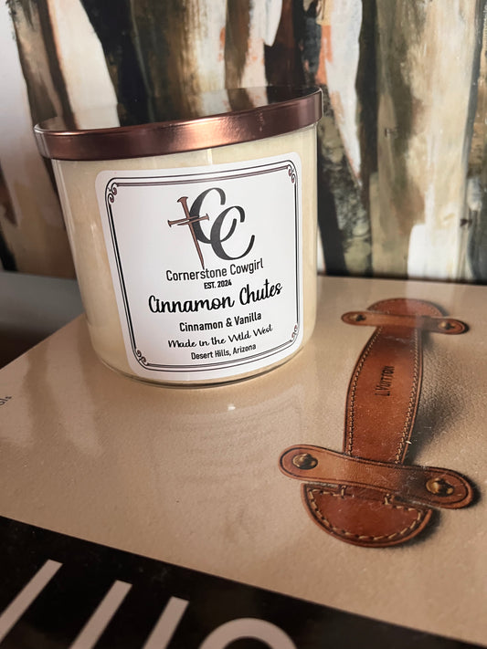 18oz Cinnamon Chutes Candle Cinnamon & Vanilla Scented