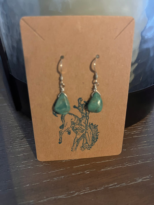 Authentic Small Turquoise Stone Earrings