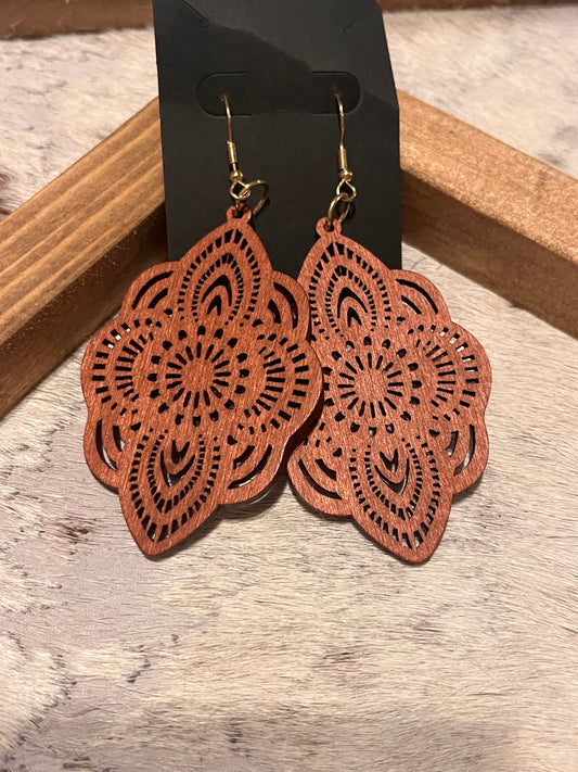 Wood Designed Earrings