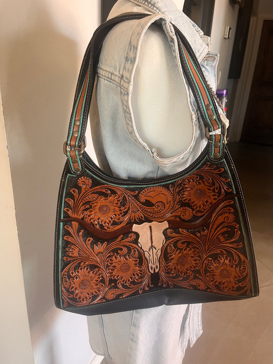 Steer Creek Trail Hand Tooled Bag