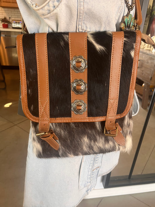 Cholla Canyon Leather and Cowhide Bag