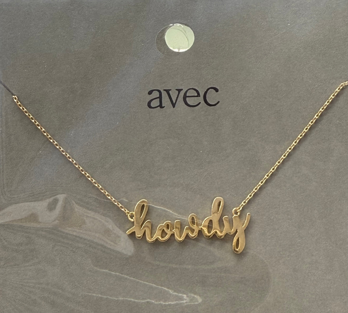 Gold Howdy necklace