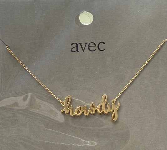 Gold Howdy necklace