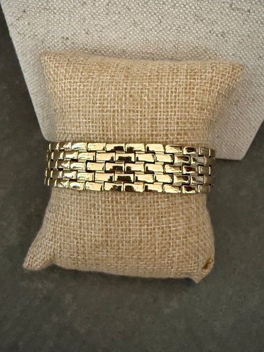 Gold Thick watch band bracelet