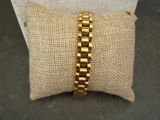 Gold Thin Watch Band Bracelet