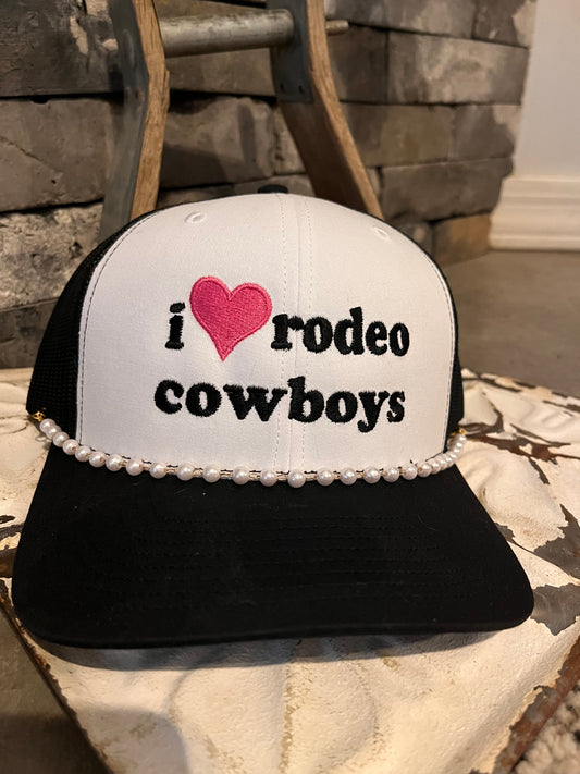 I Love Rodeo Cowboys Hat